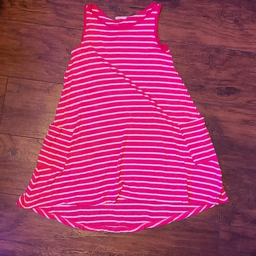 Pink and white dress